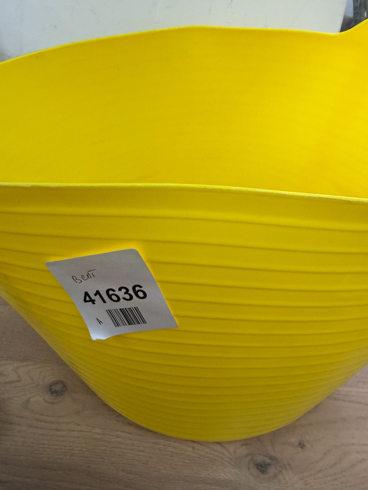 Lightweight 42 Litre Yellow Flex Tub with Heavy-Duty Handles for Easy Transport