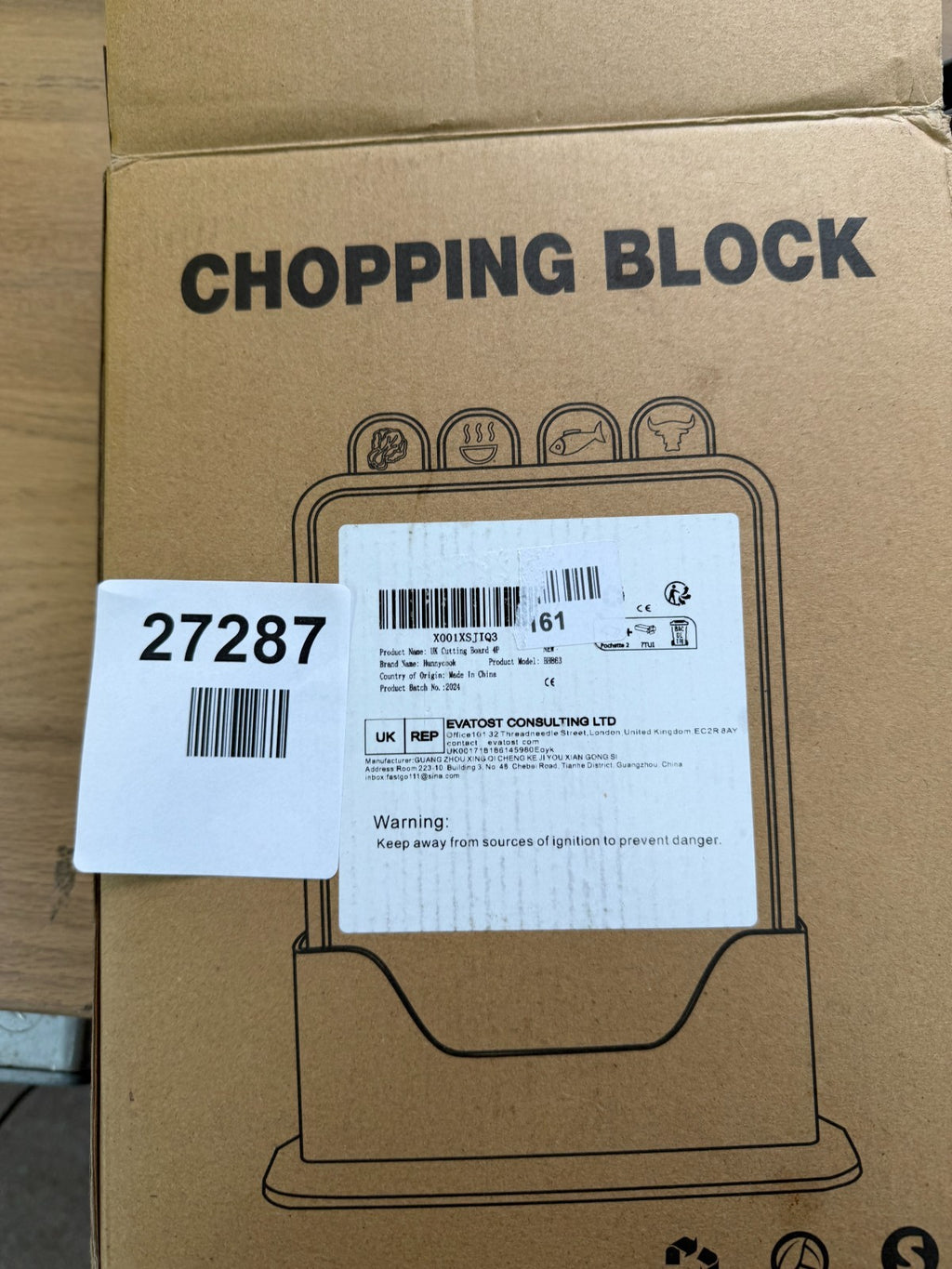 Hunnycook 4PCS Colour Coded Chopping Boards Set
