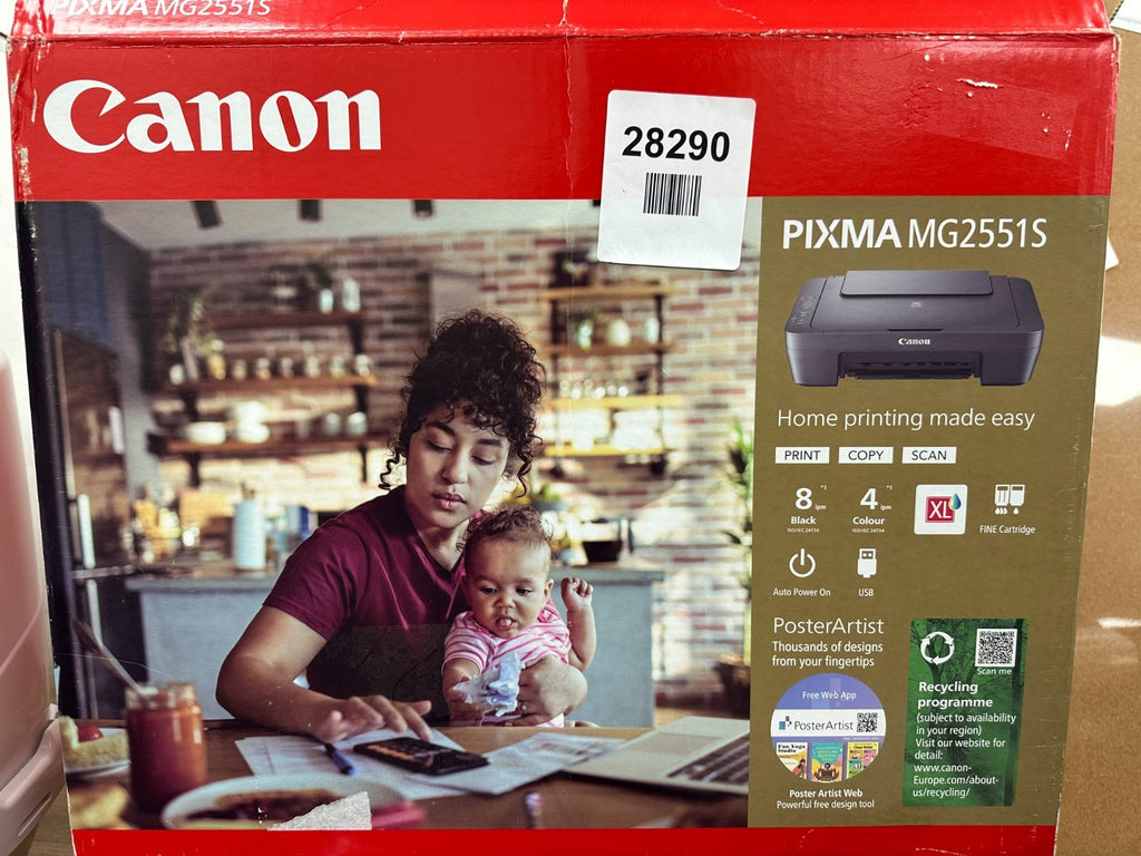 CANON Pixma MG2551s All in One Colour Printer Print Copy Scan