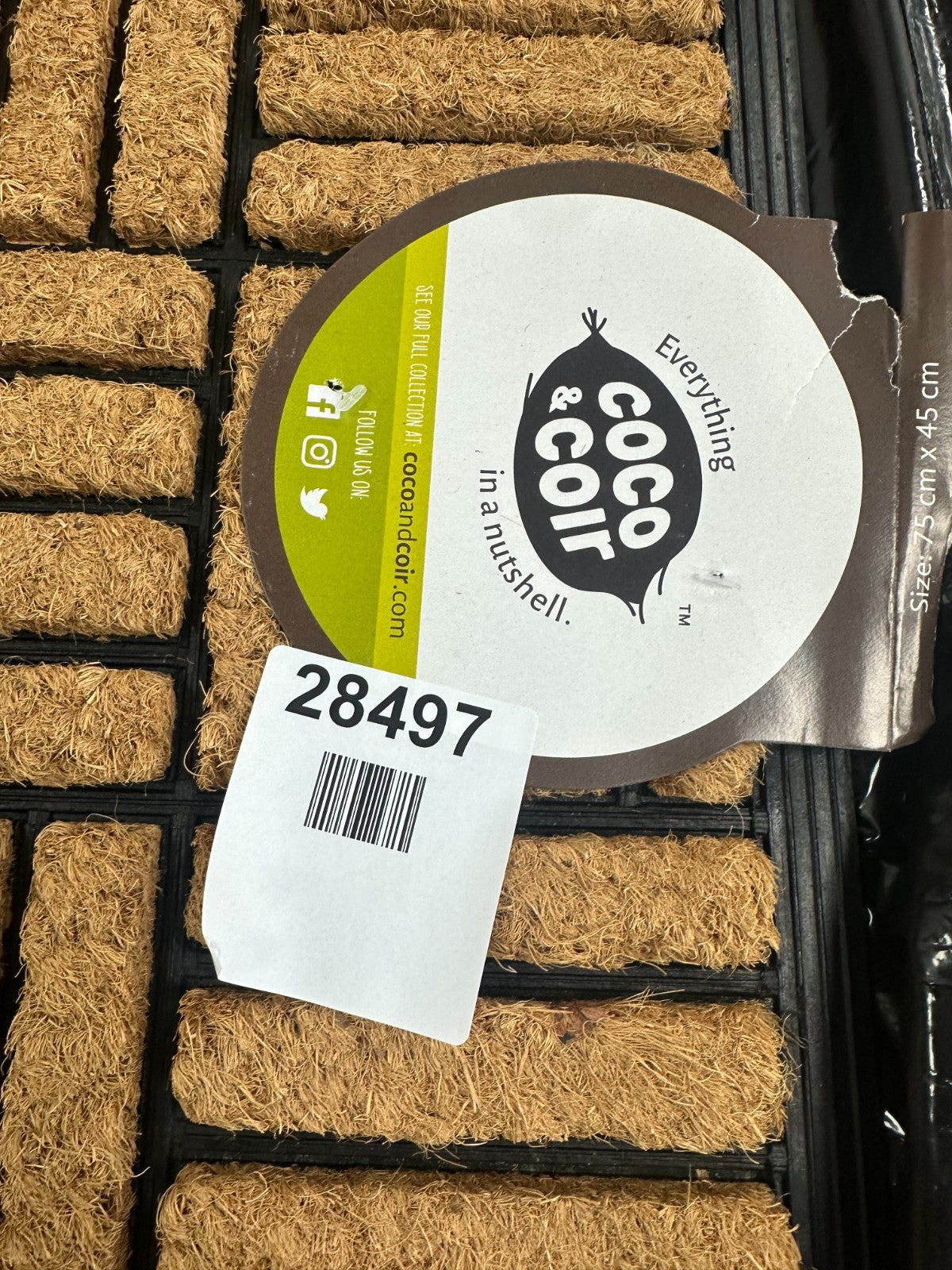Coco & Coir Natural Coir Door Mat - Brown