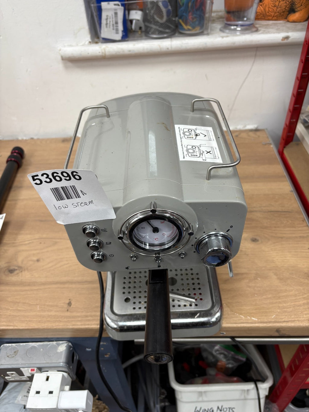 Swan SK22110GRN 15 Bar Retro Pump Espresso Machine - Grey- Read Description