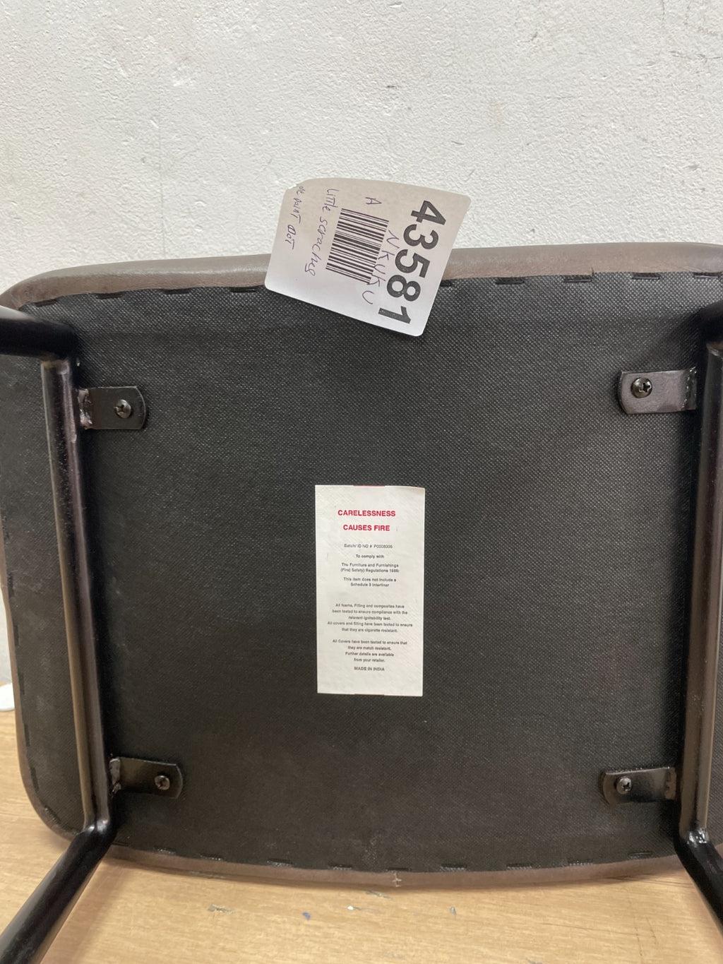 NKUKU Samaira Leather & Iron Counter Stool