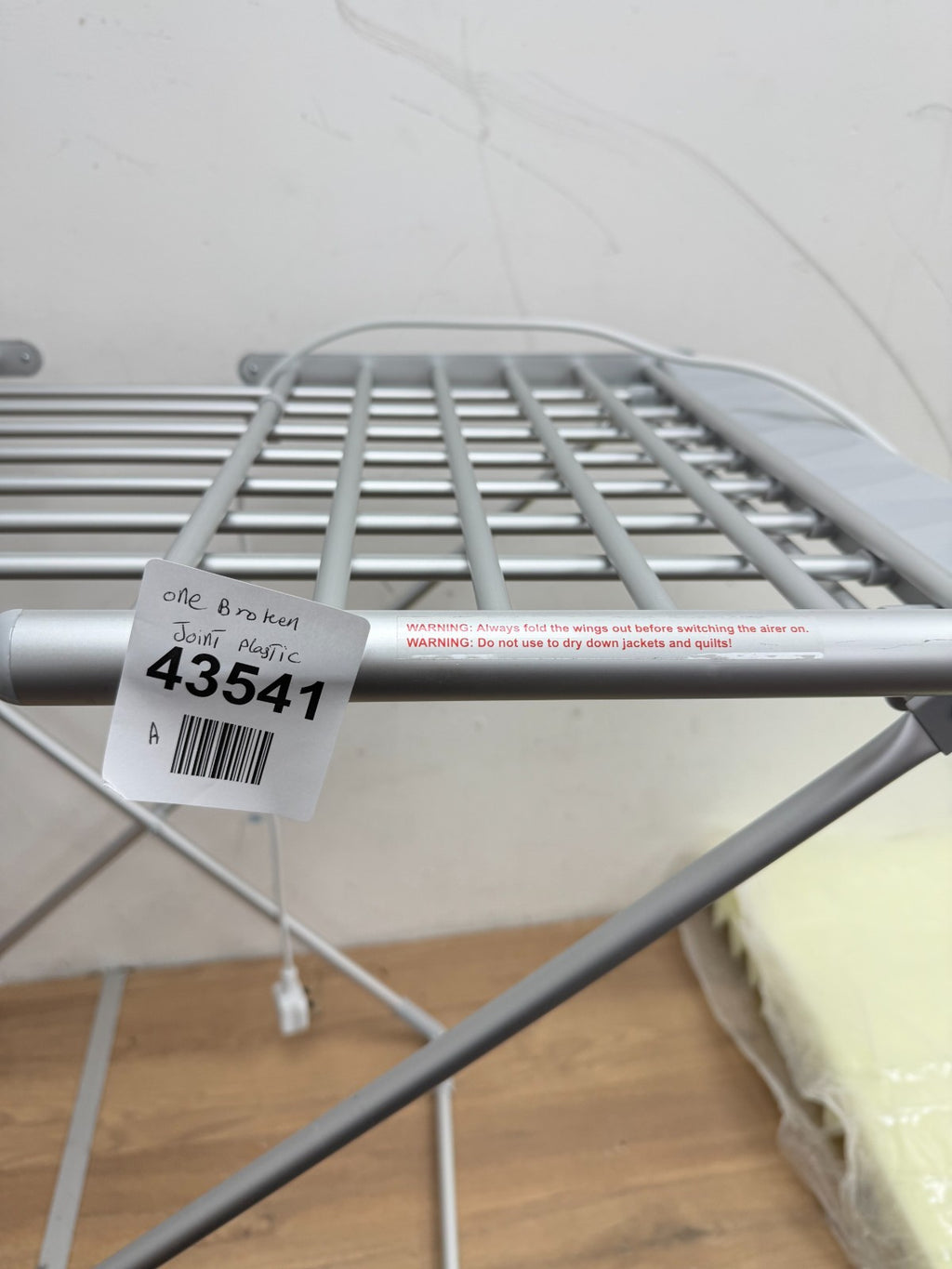 Status Heated Clothes Airer 230W - Silver - AHCA-220W1PKB- 1 broken joint