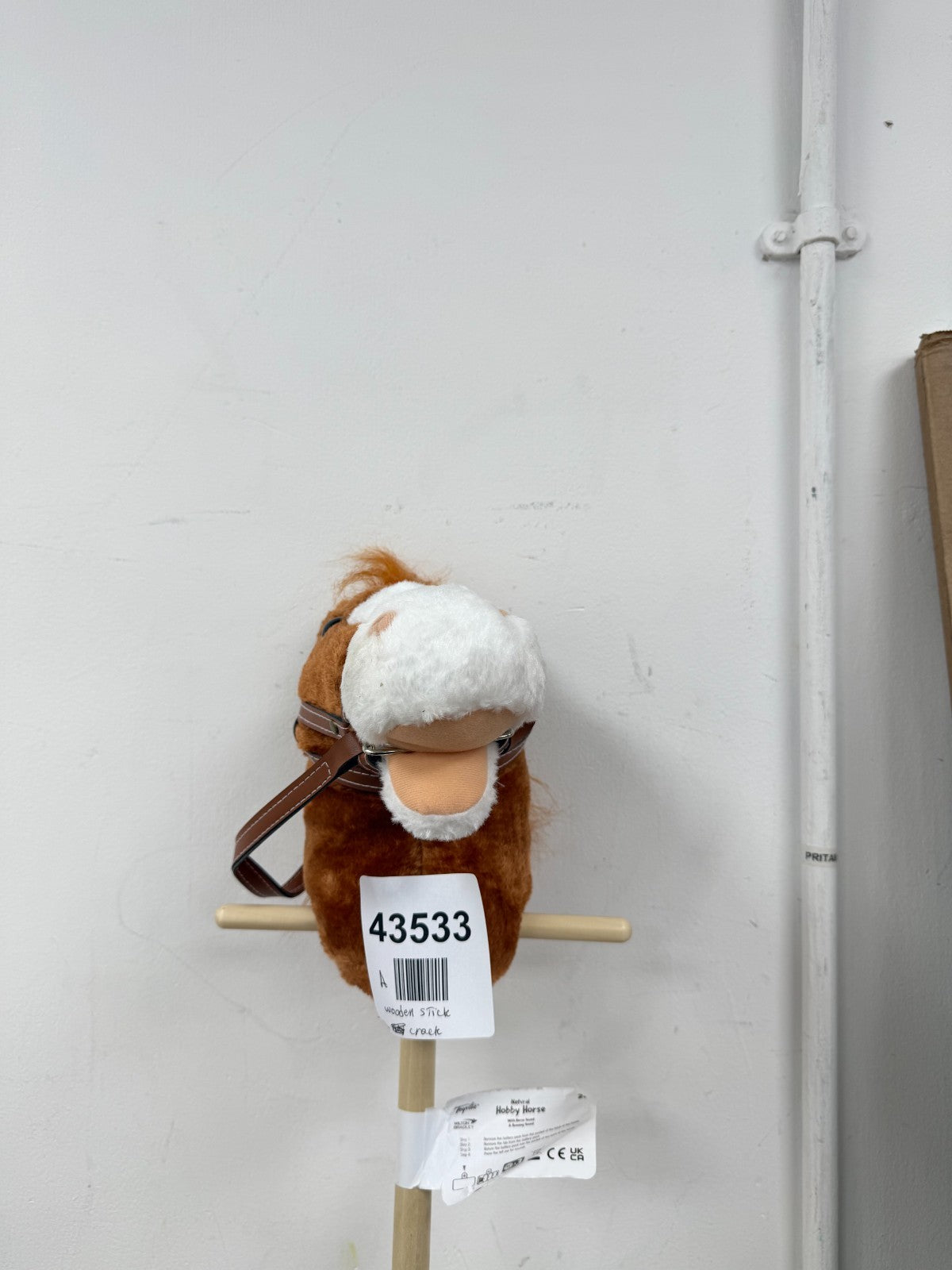 Toyrific Hobby Horse Toy with Sounds- Wooden stick cracked