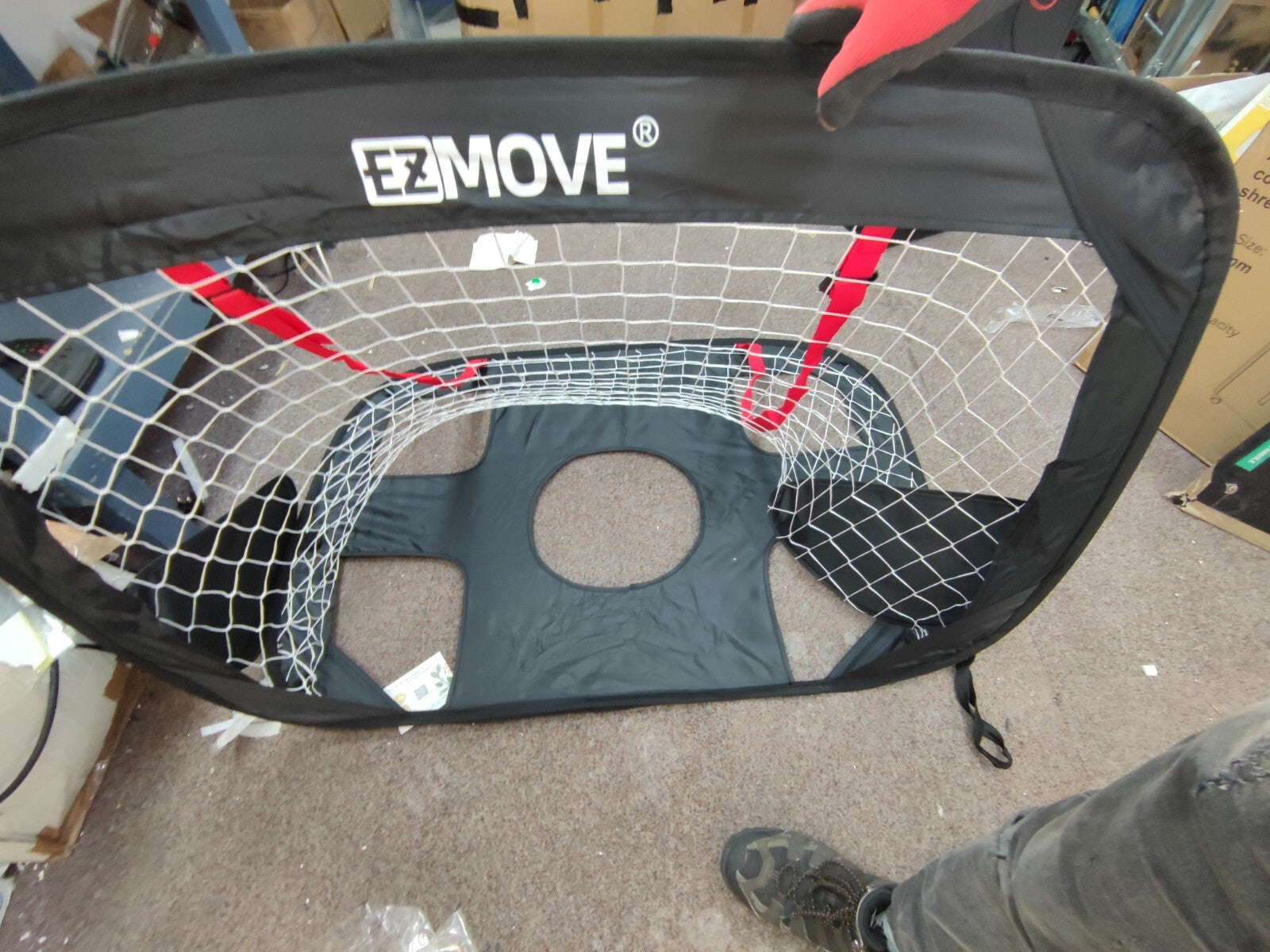 ezmove Pop-Up Football Goal Set for Kids - Portable Mini Design | Ideal for Gard