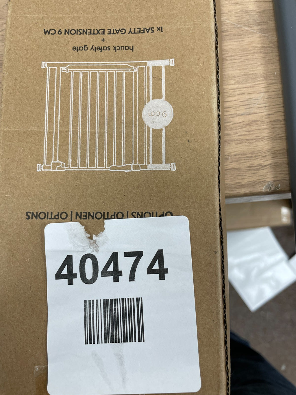 hauck 9 cm Safety Gate Extension, Black - with Connectors for Pressure Fit Door