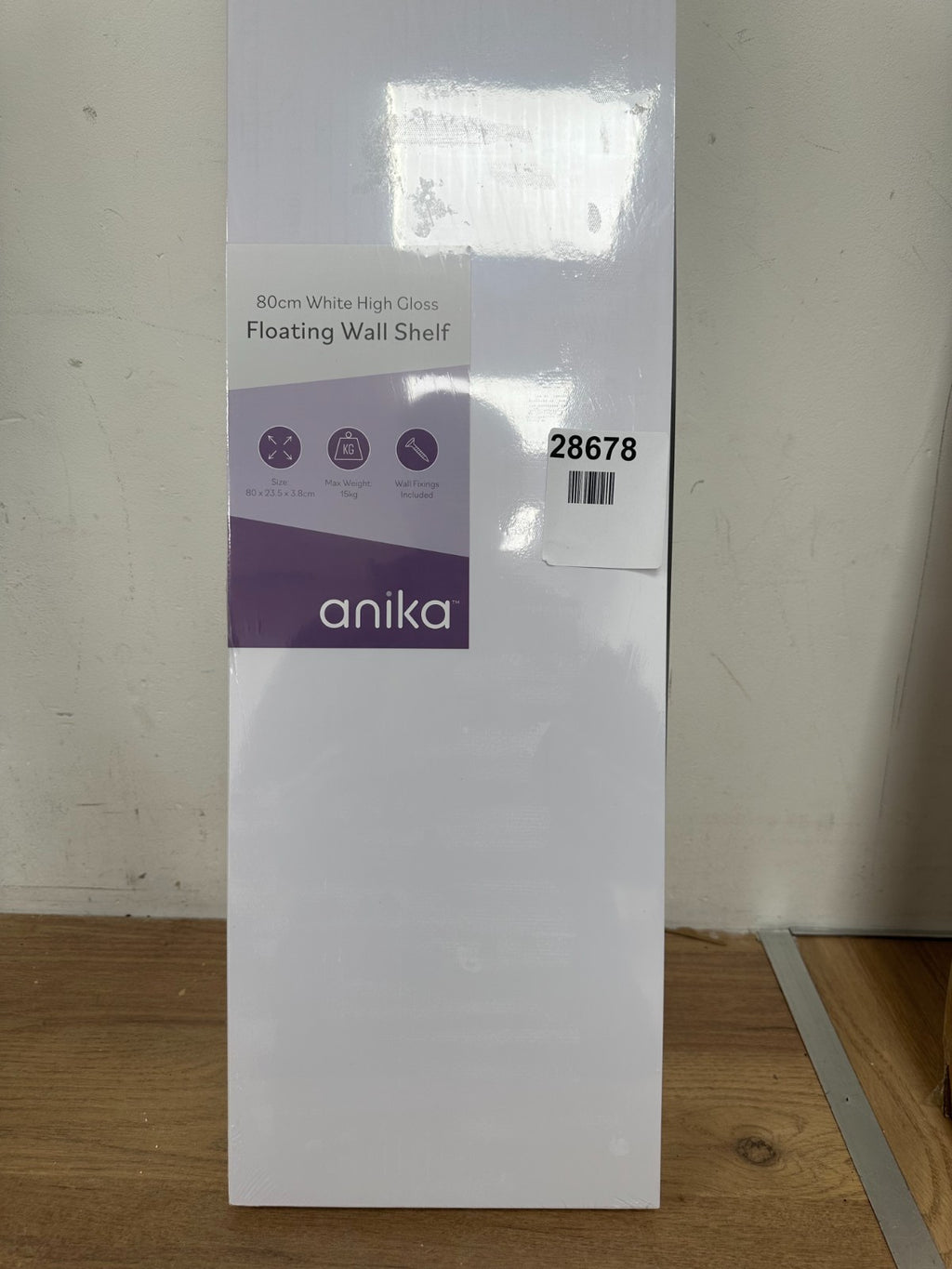 Anika Floating Shelf / 3 Separate Sizes & 4 Colour Options / 3.8cm Thick Hollowb