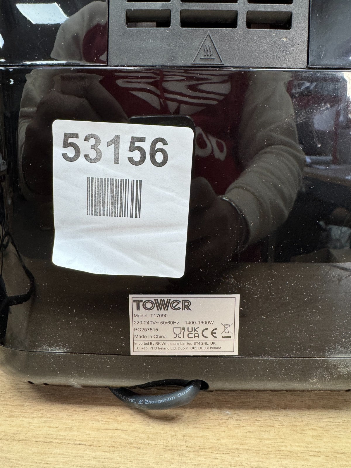 Tower T17090 Vortx Manual Air Fryer - Black, 5L