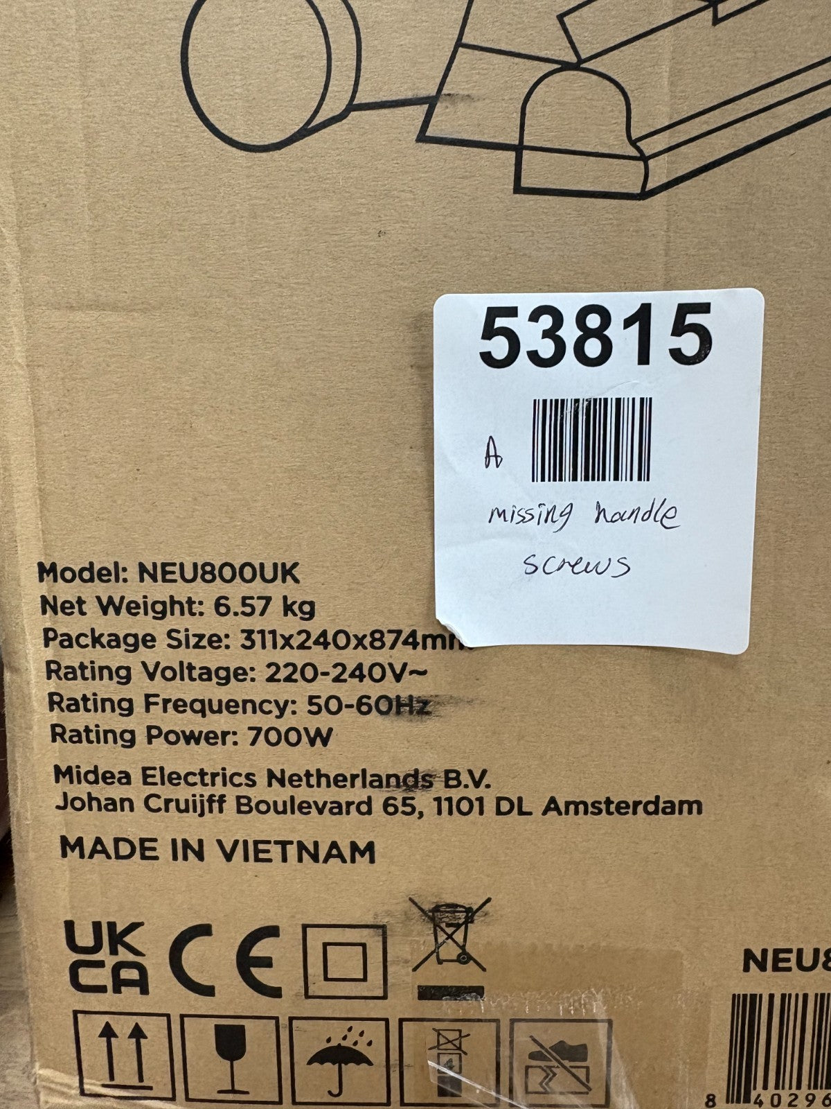 EUREKA Upright Vacuum Cleaner NEU800