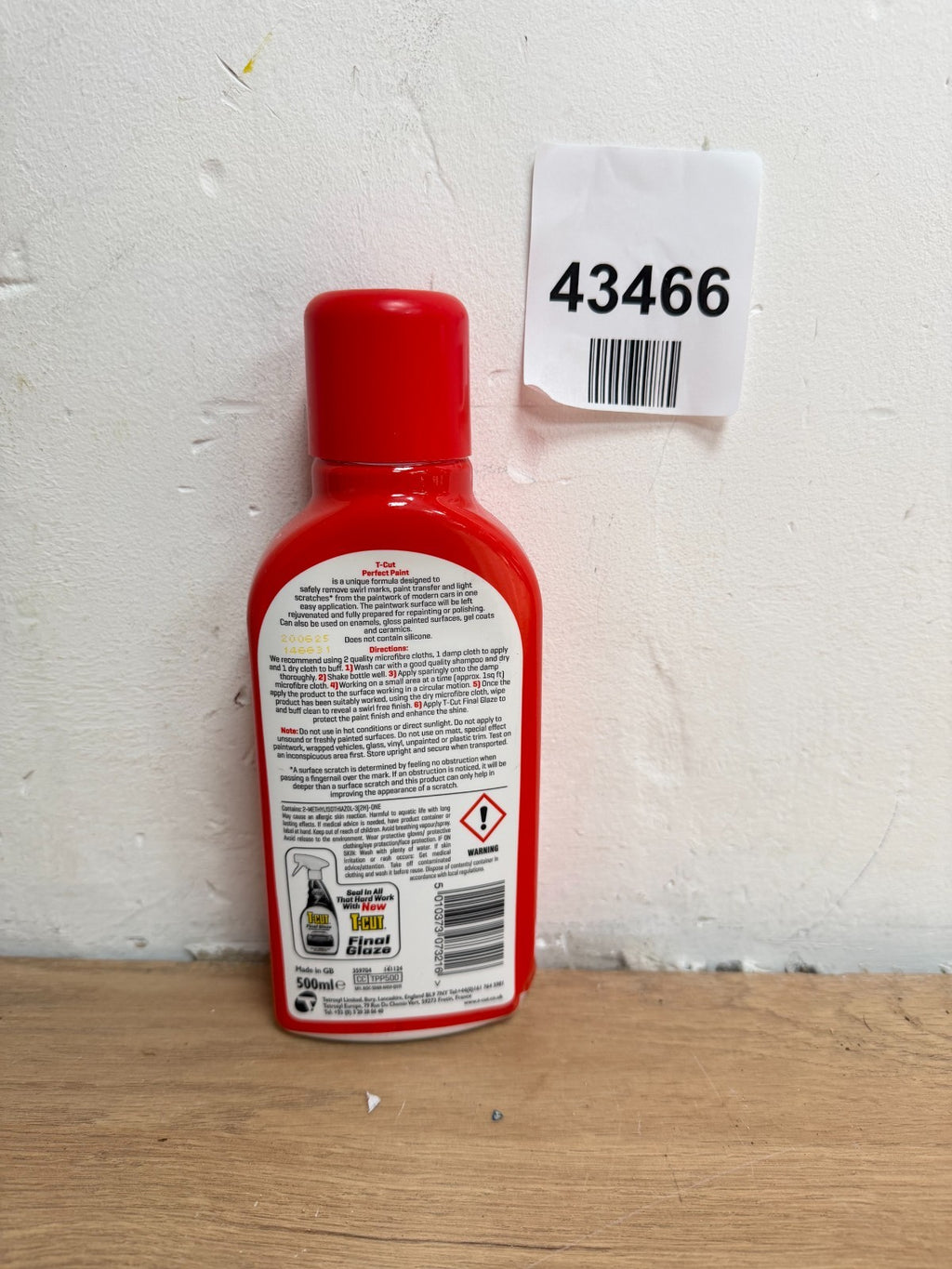 T-Cut Perfect Paint Blemish Swirl Remover Car Paint Rejuvenate Surfaces 500ml