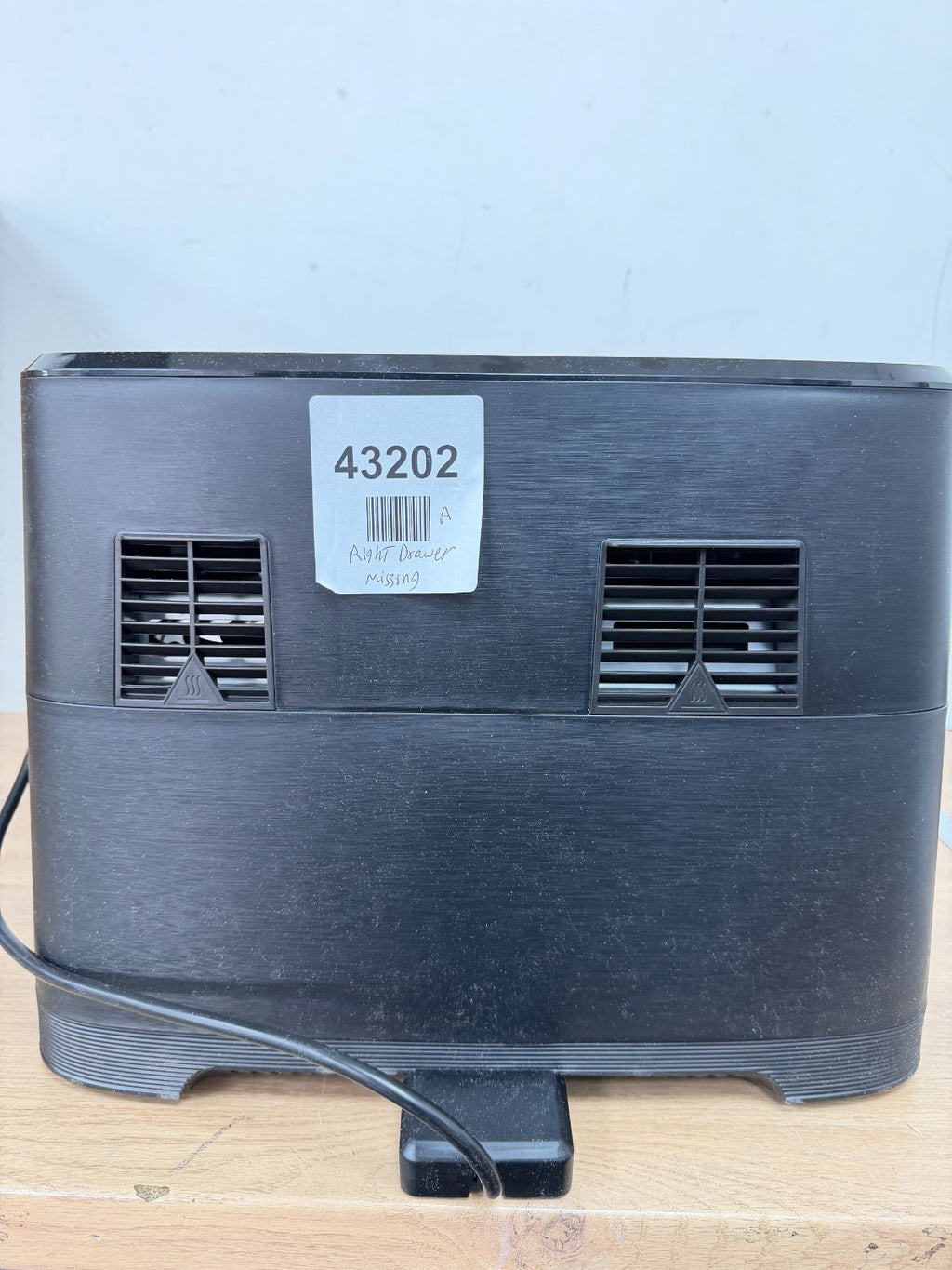 Tefal Dual Easy Fry & Grill Air Fryer - EY9018- Right drawer missing