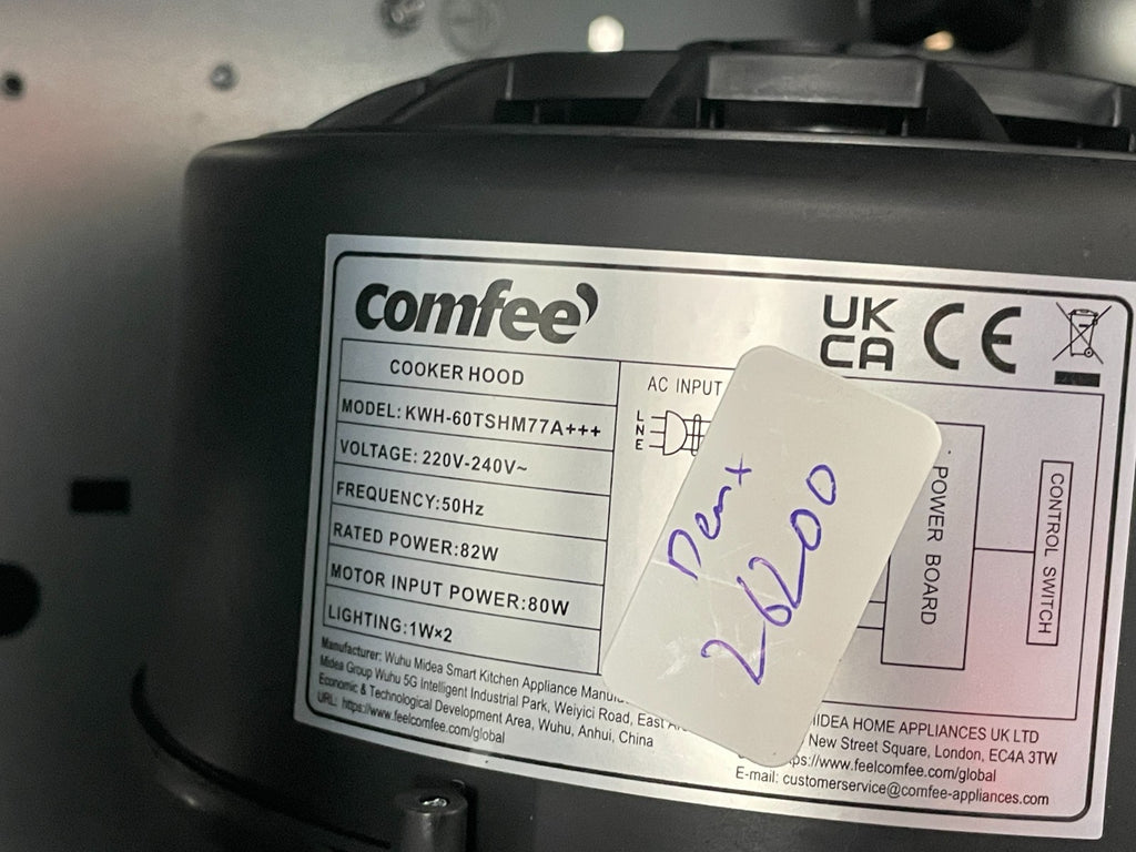 COMFEE' 60 cm Chimney Hood 60M77 Class A+++ Stainless Steel Extractor Hood with