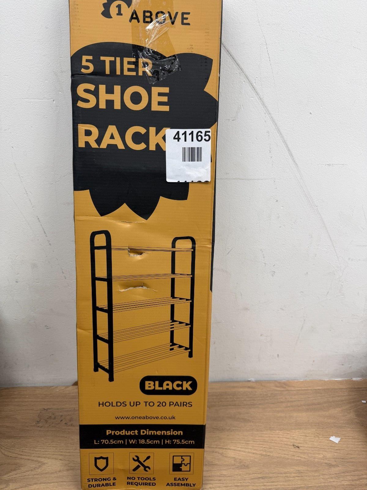 1ABOVE 5 Tier Shoe Rack Organiser Storage Unit, Quick Assembly Grey