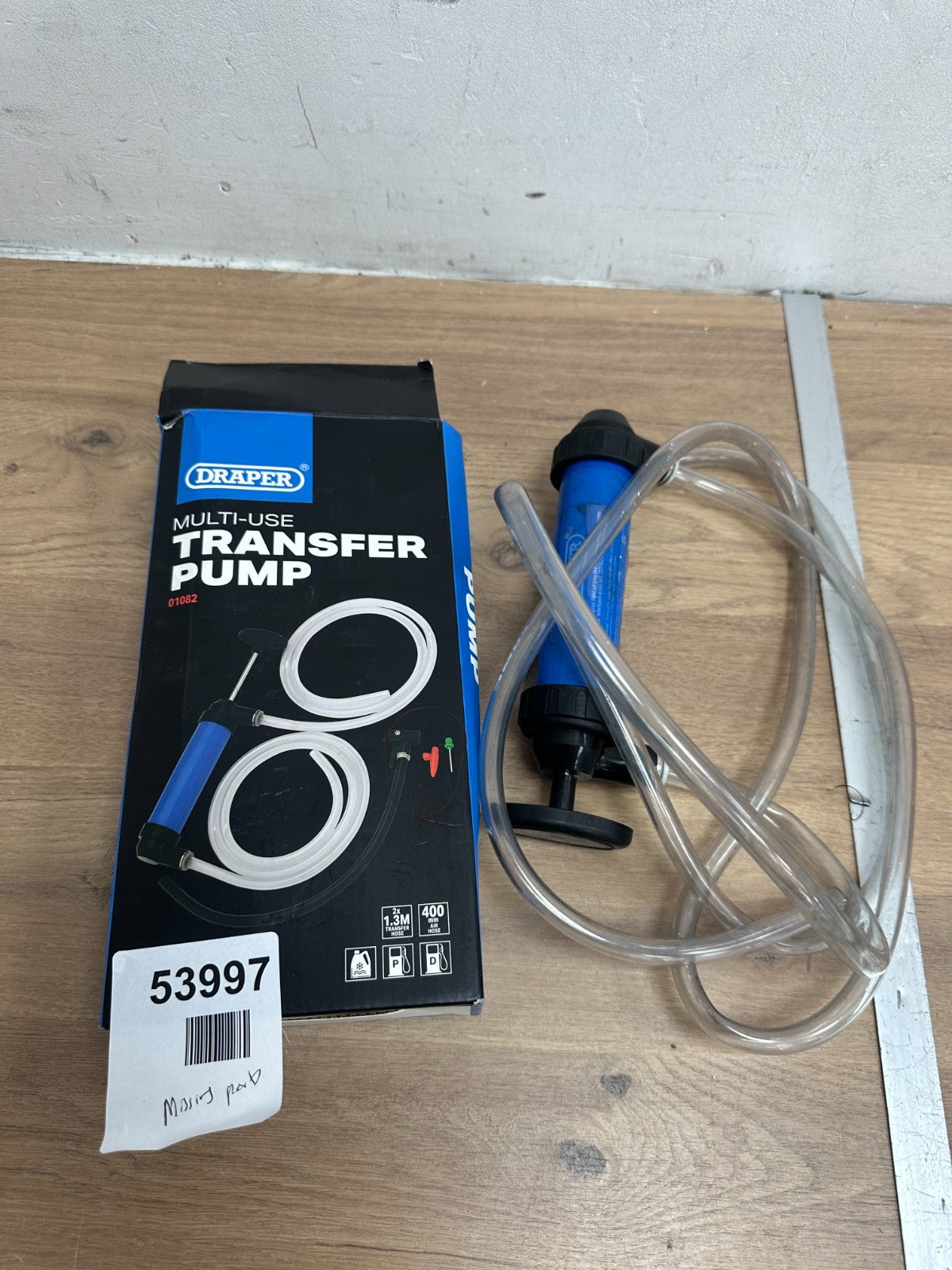 Draper Muti Use Transfer Pump- Missing parts — Used (photo 3)