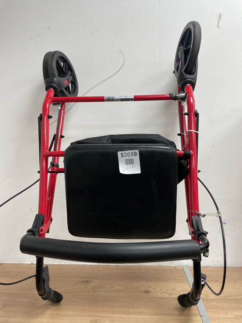 Aidapt Four Wheeled Rollator with Bag Lightweight Red VP173FR — Used (photo 2)