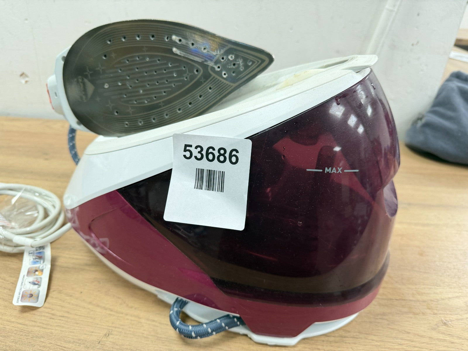 Tefal Express Protect SV9201 Steam Generator Iron - White & Burgundy