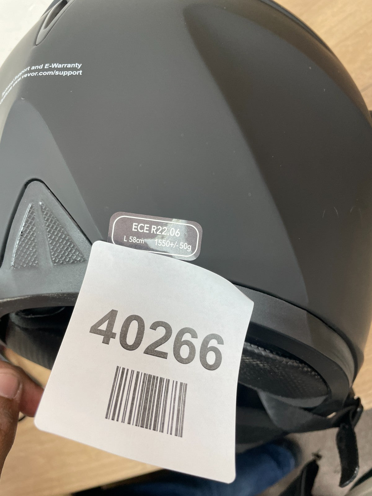 Vevor Full Face Motorcycle Helmet | Matte Black ECE 22.06