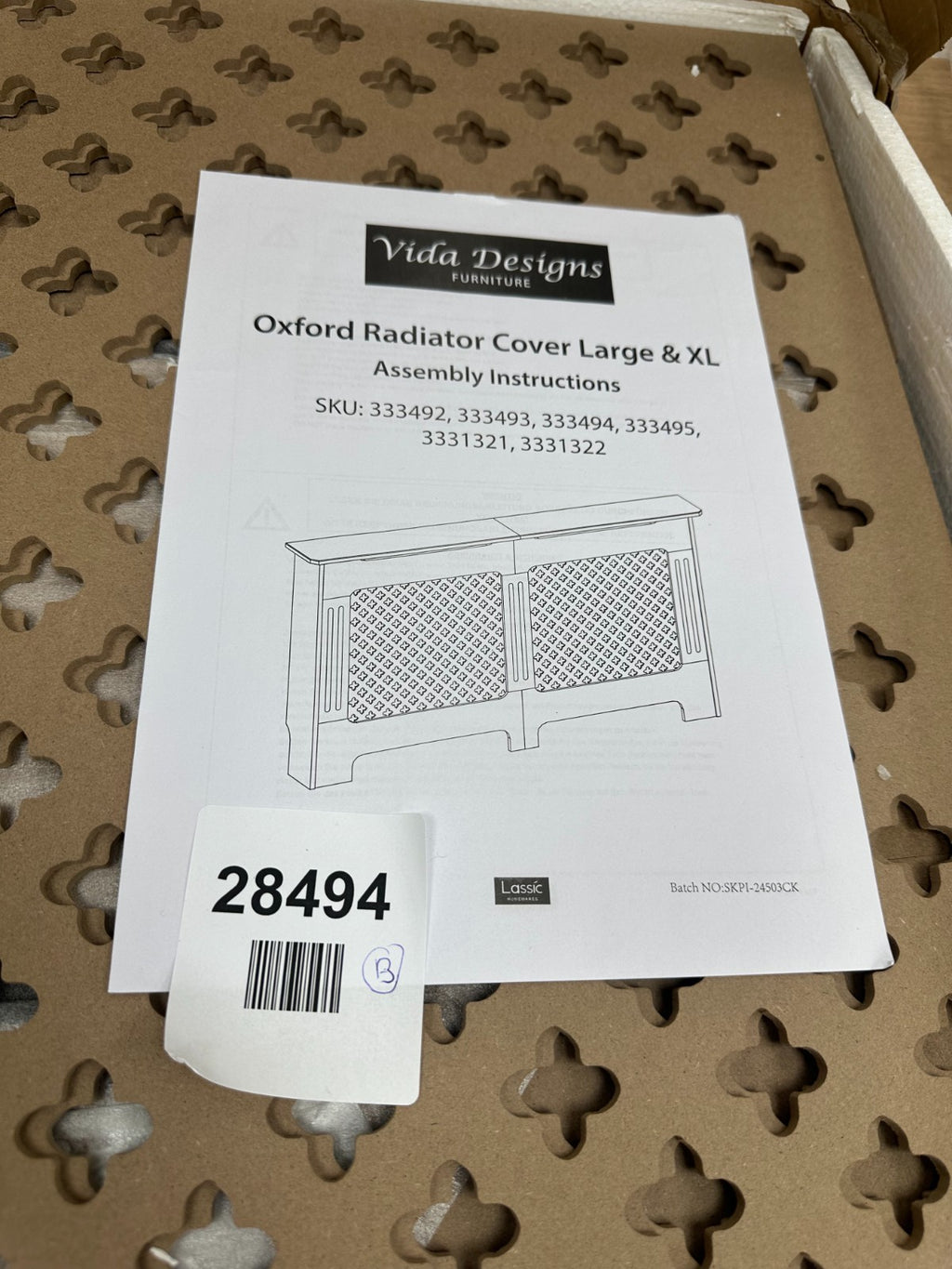 Vida Designs Oxford Large 152cm Radiator Cover