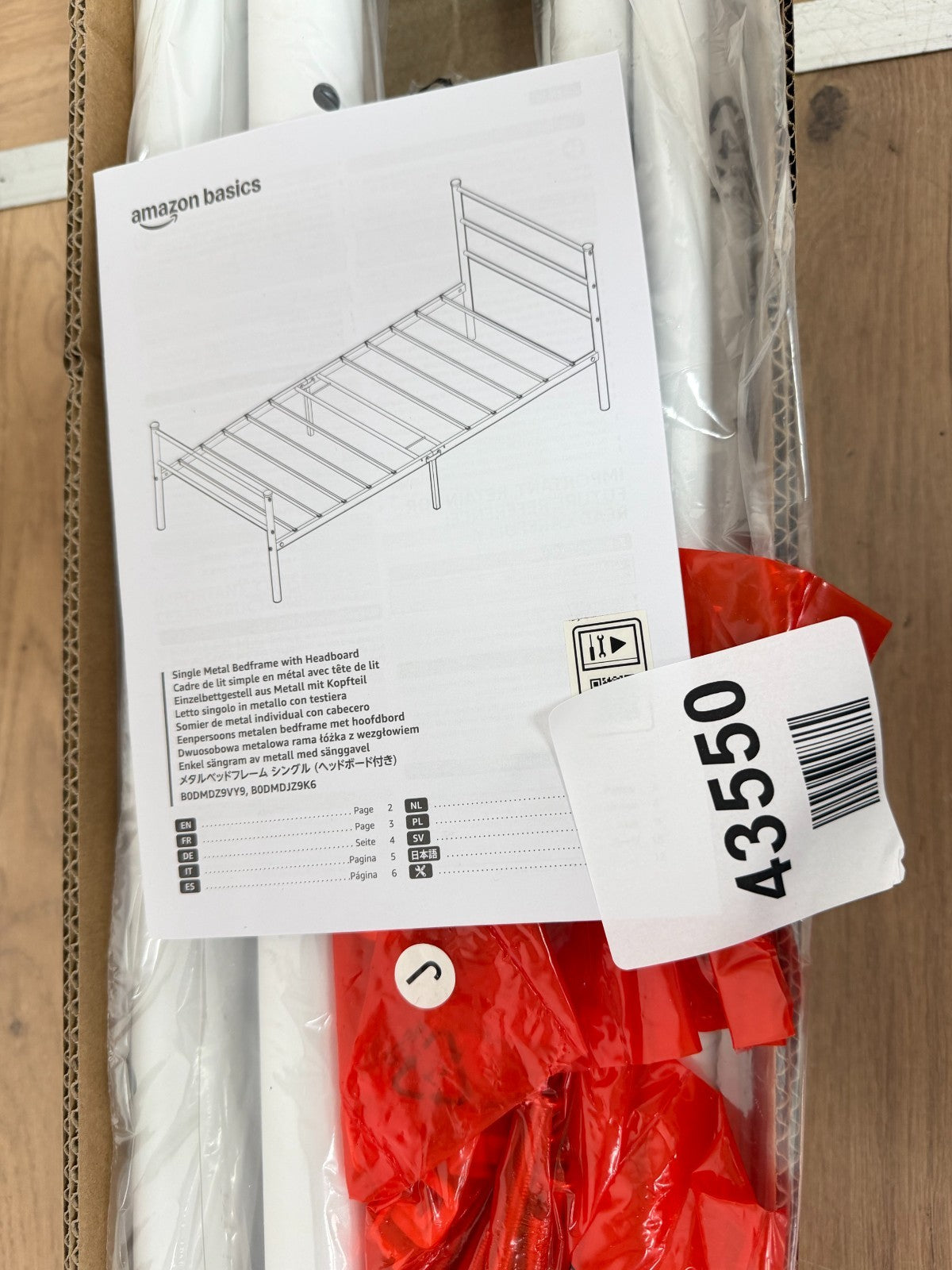 Amazon basics single metal bedframe with headboard