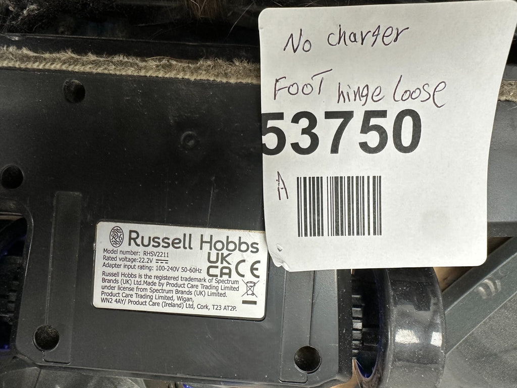 Russell Hobbs RHSV2211 Cordless Upright Stick Vacuum Cleaner - ‎Grey/Blue