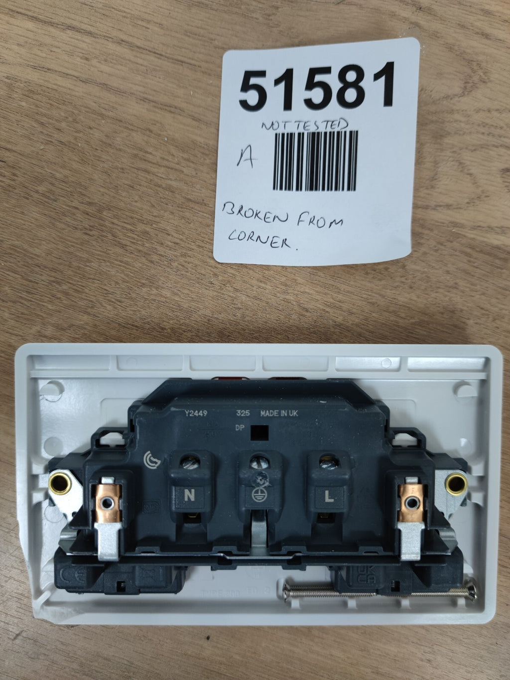 MK Double Pole Switched Double Socket