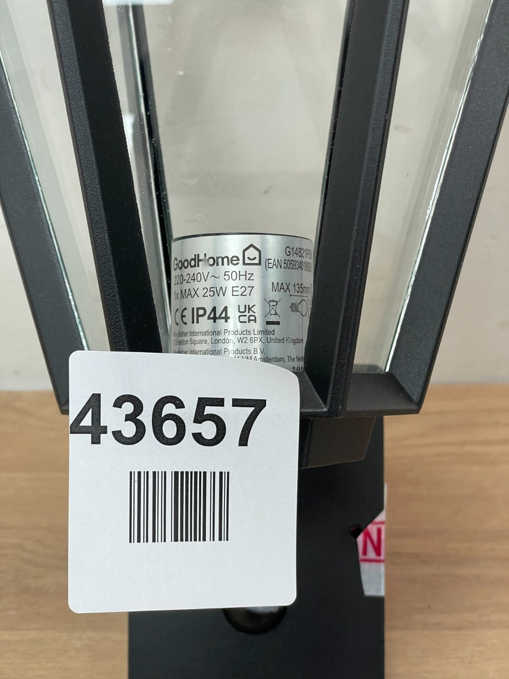 GoodHome Radley Fixed Matt Black Mains-powered Outdoor Up Wall light — New (other) (photo 4)
