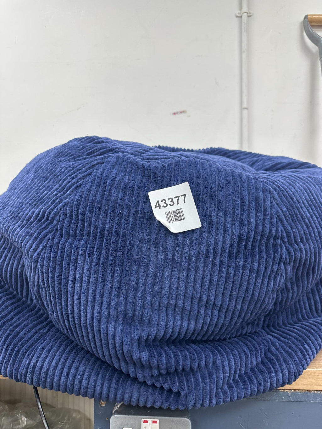 icon Kingston Cord Bean Bag, Navy Blue, Large Adult Bean Bag Chair with Filling