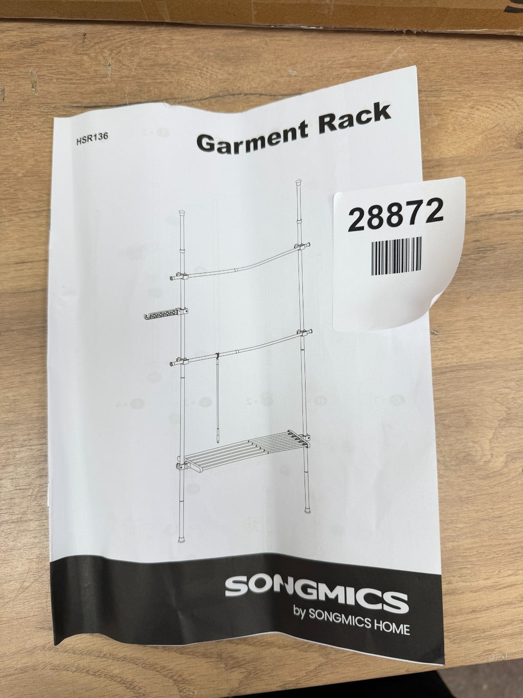 songmics gament rack HSR136W01V1