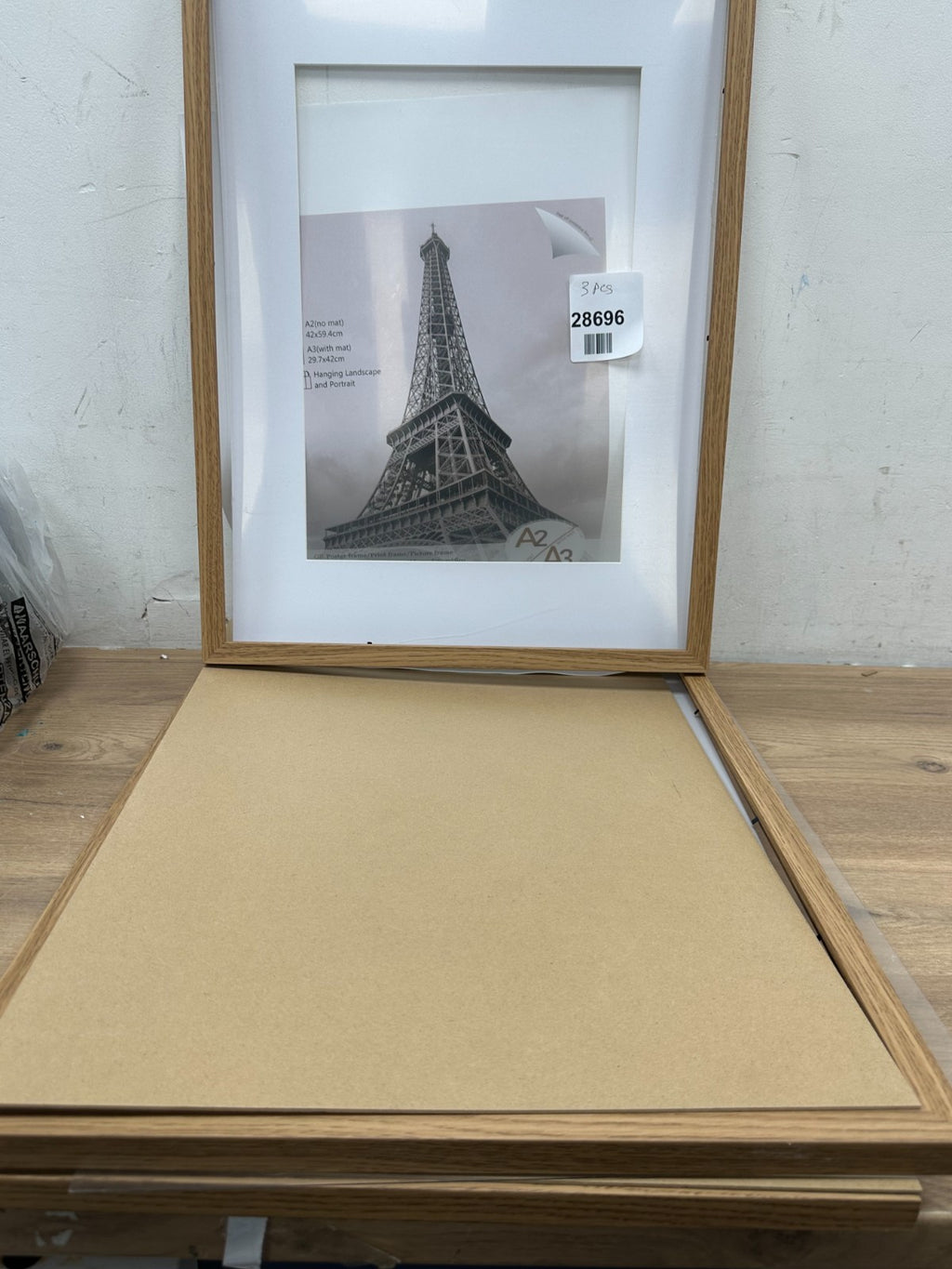 A3 Oak Photo Frames X3 Natural Wood