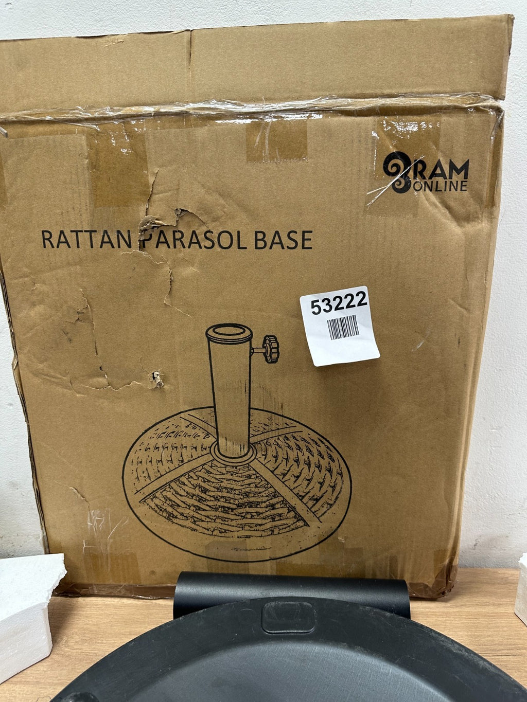 Ram Online Heavy Duty Rattan Effect Parasol Base
