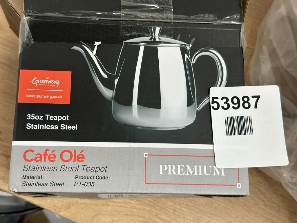 GURNWERG Cafe Ole 35oz Stainless Steel Teapot