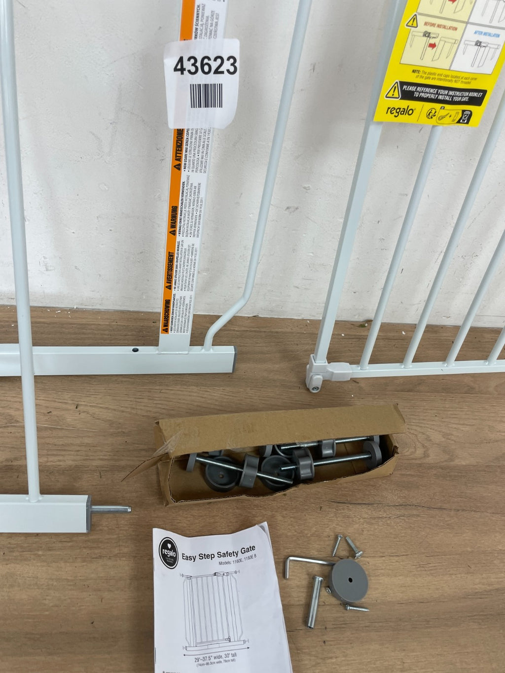 REGALO EASY STEP SAFETY GATE METAL WALK-THROUGH MODEL 1160E DS WHITE — New (other) (photo 6)