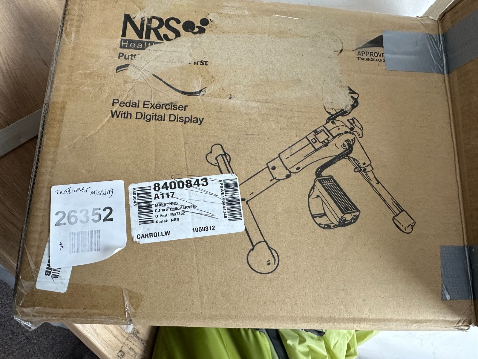 NRS Pedal Exerciser With Digital Display Code # M37352
