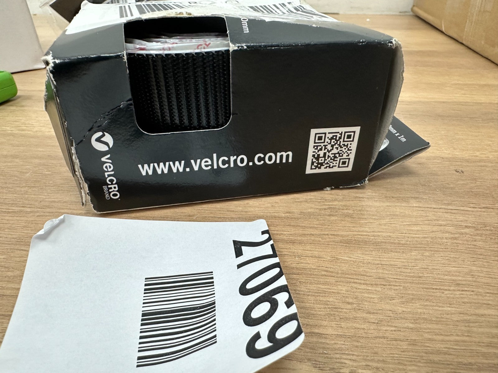Velcro Black Hook & Loop Tape, 50mm x 1m