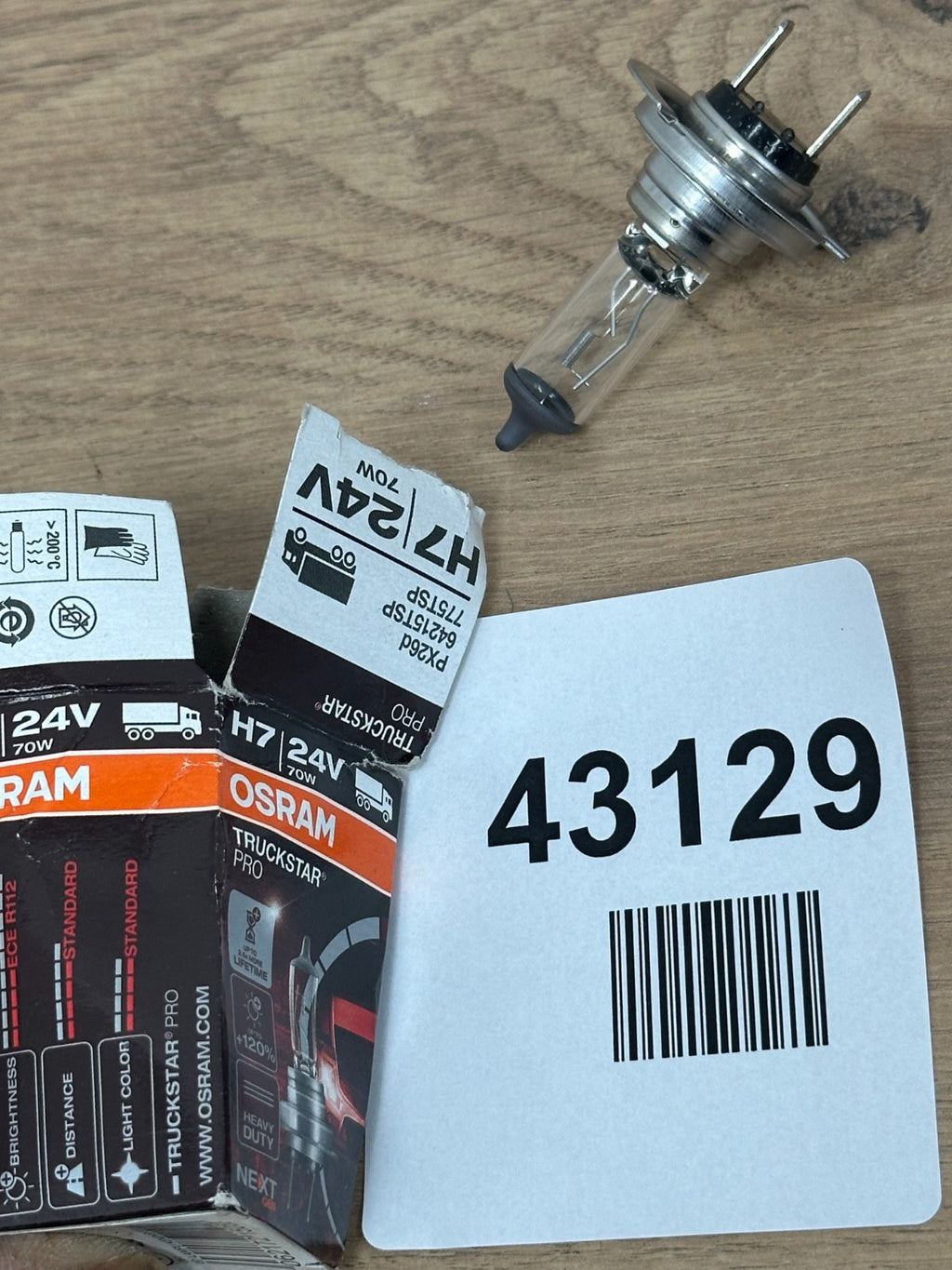 Osram TruckStar Pro H7 24V-The most powerful halogen bulb from Osram