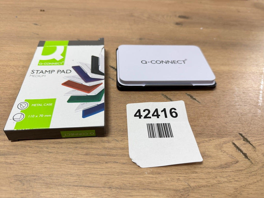 Q-Connect Medium Stamp Pad - Black