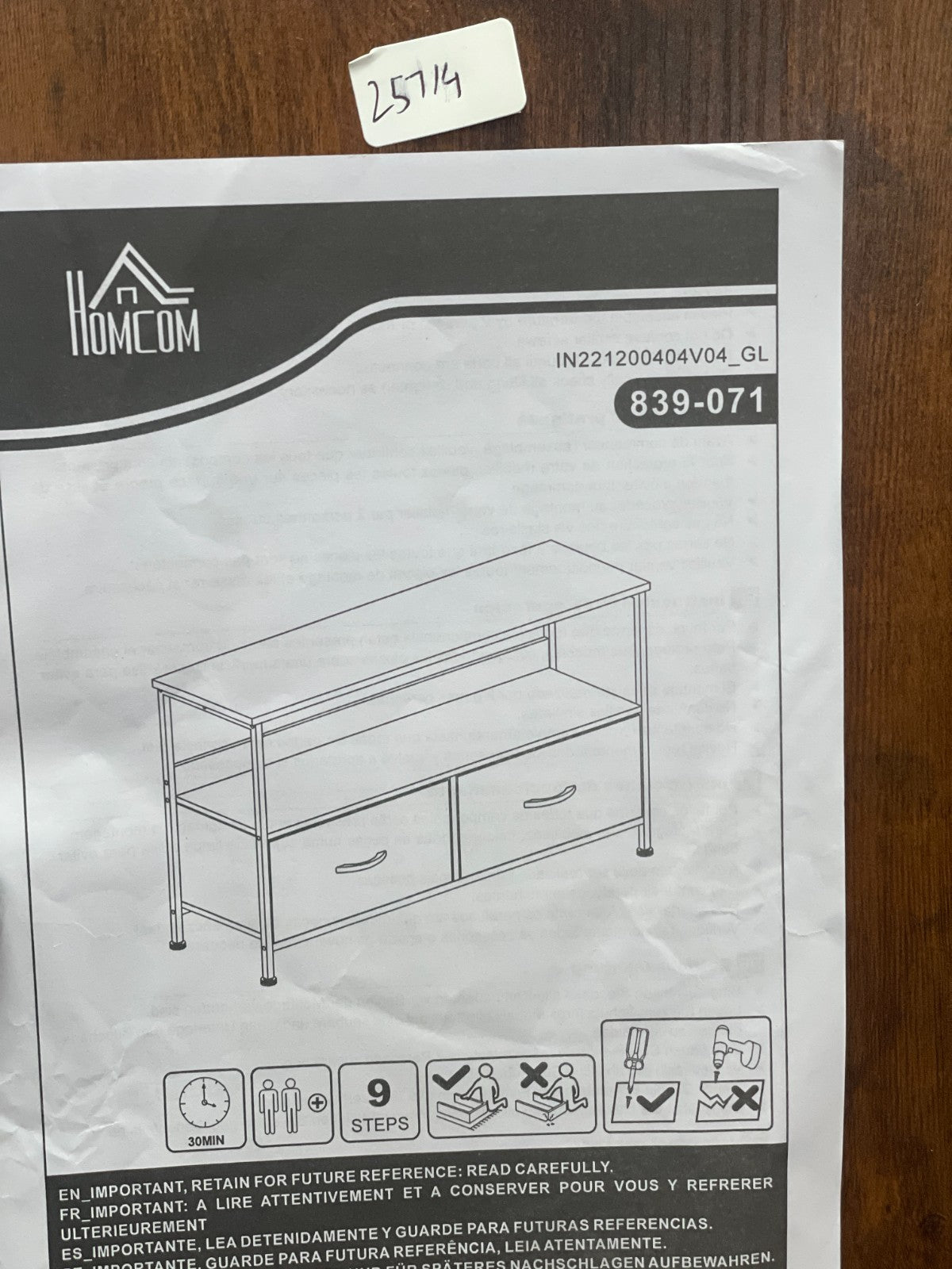 HOMCOM 839-071 TV Cabinet