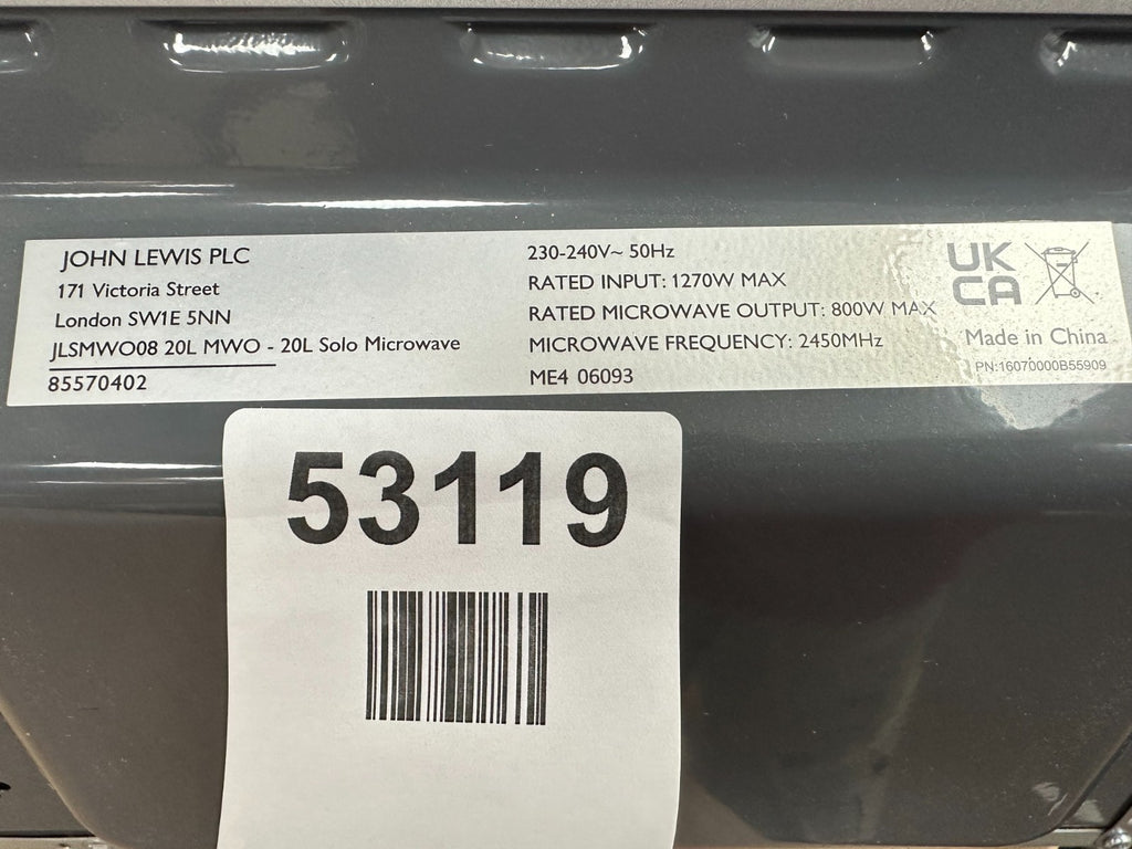John Lewis JLSMWO08 Microwave - Read Description — Used (photo 5)