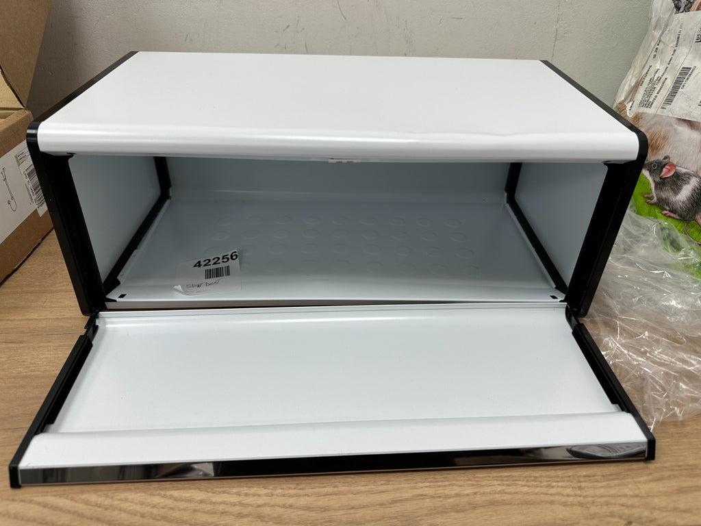 Large Brabantia Bread Bin Metal Front Opening - Minor dent