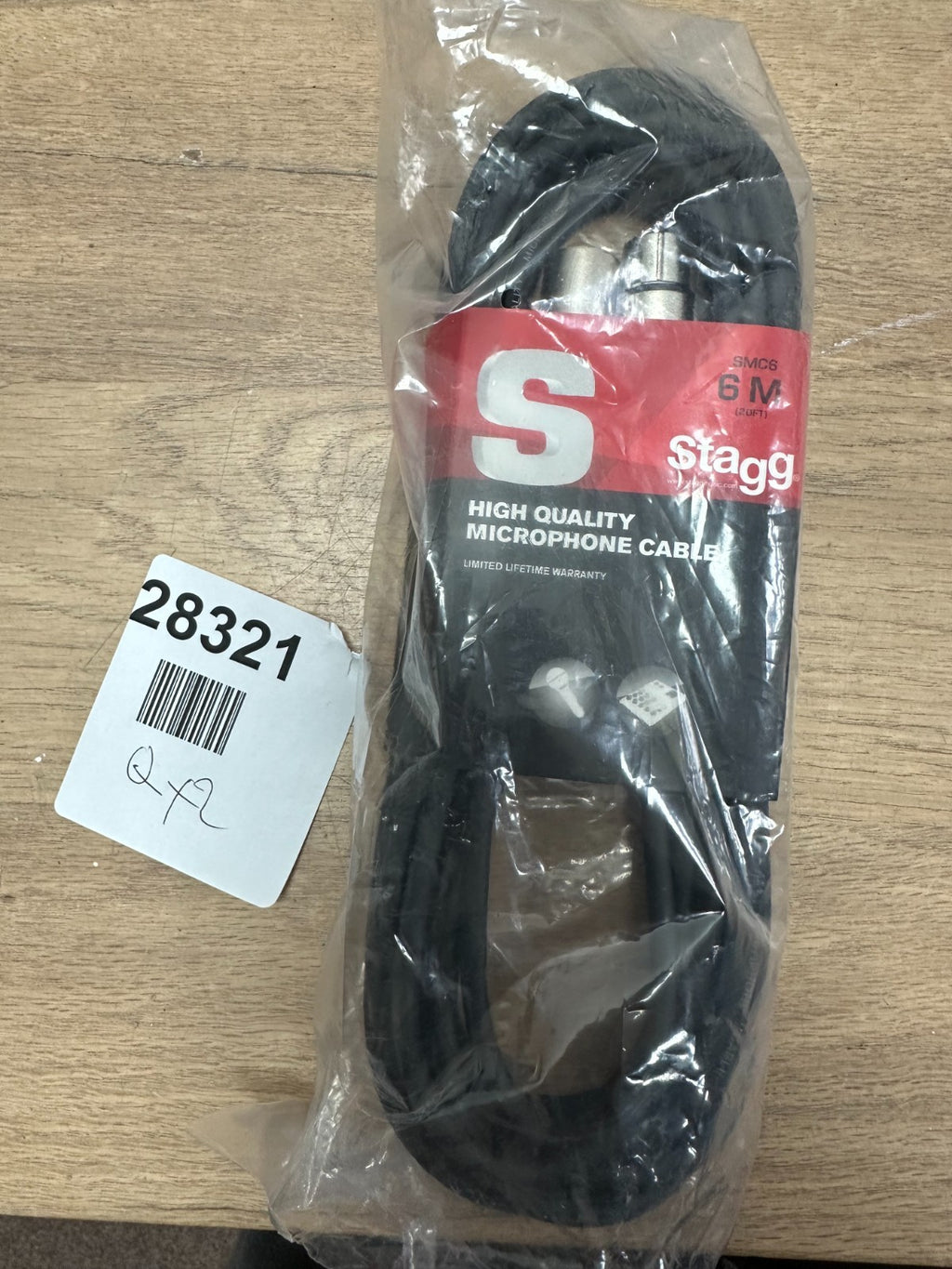 Stagg High Quality Microphone Phone 6m Cable