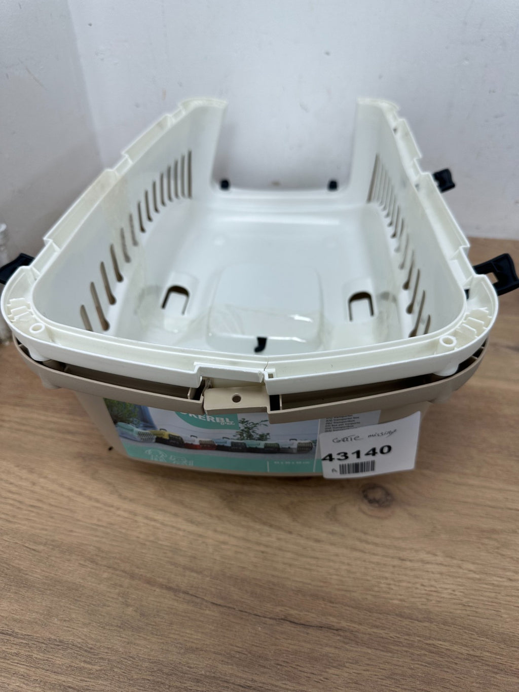 Kerbl Pet Carrier Transport Box 45x30x30 cm Cream Taupe for Small Animals