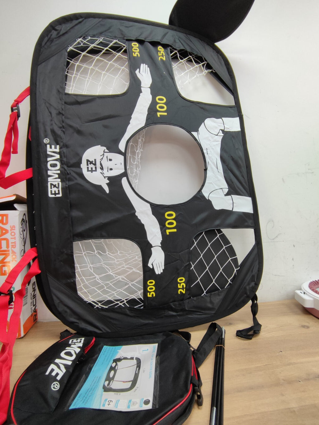 ezmove Pop-Up Football Goal Set for Kids - Portable Mini Design | Ideal for Gard