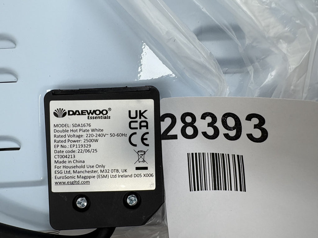 Daewoo SDA1676 Hot Plate Cast Iron