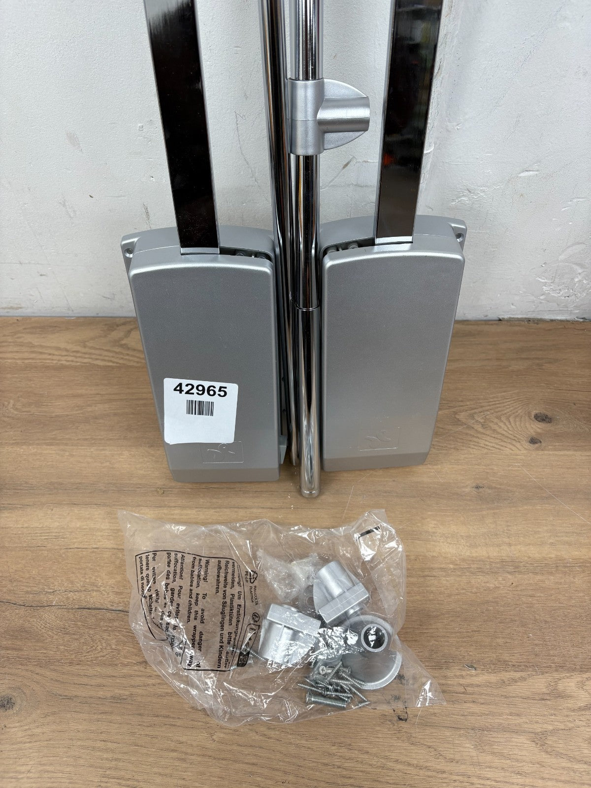 Stainless Steel Wardrobe Rail Tube - Single Buffer Lift/Pull Down Adjustable