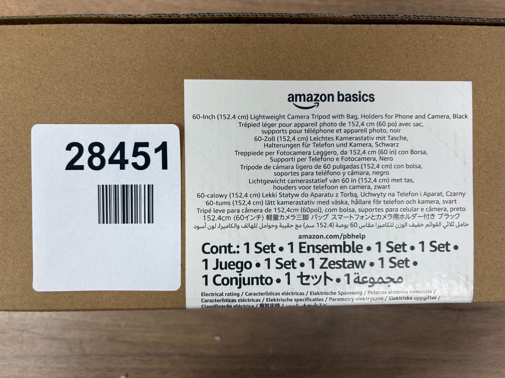 Amazon Basics 360 inch Phone and Camera Tripod with Bag