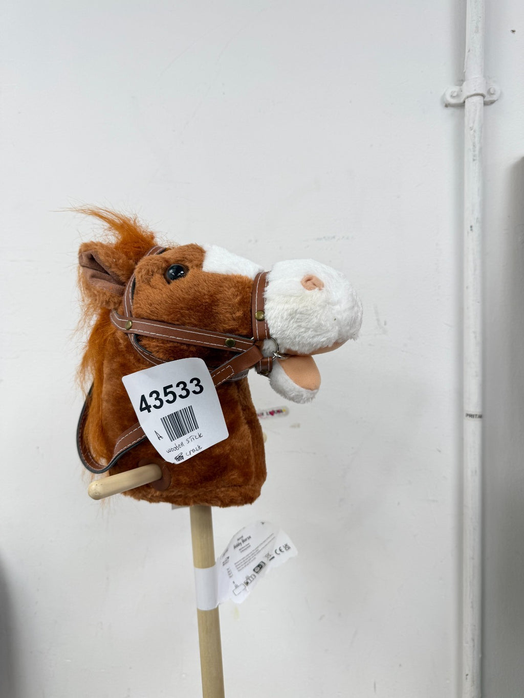Toyrific Hobby Horse Toy with Sounds- Wooden stick cracked