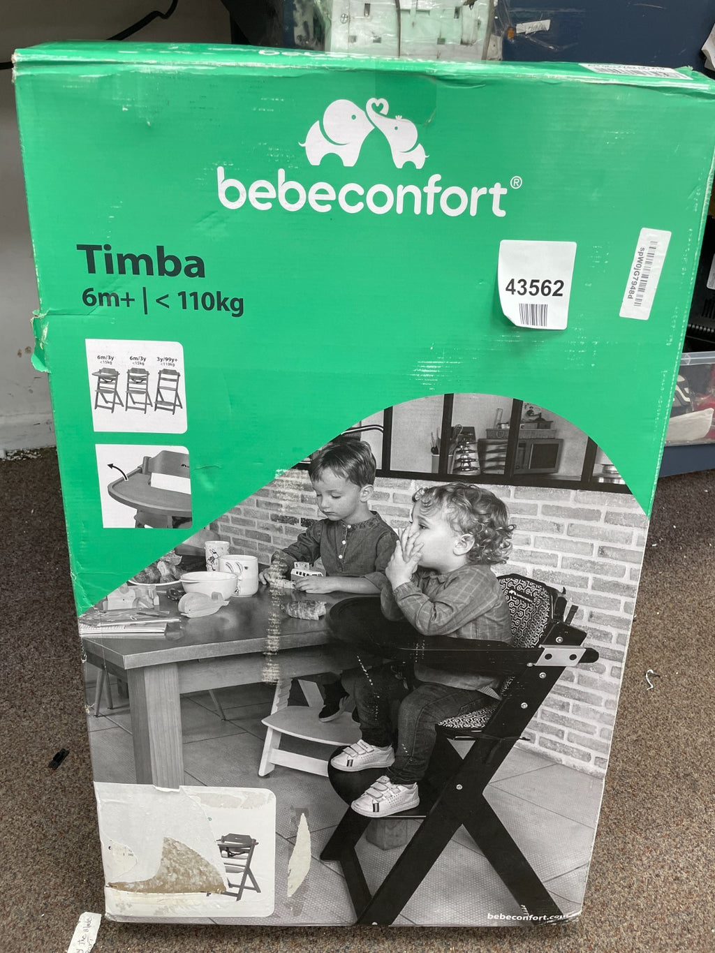 Bebeconfort Timba Evolutive Wooden High Chair, 6 Months+,  Up to 110 kg,