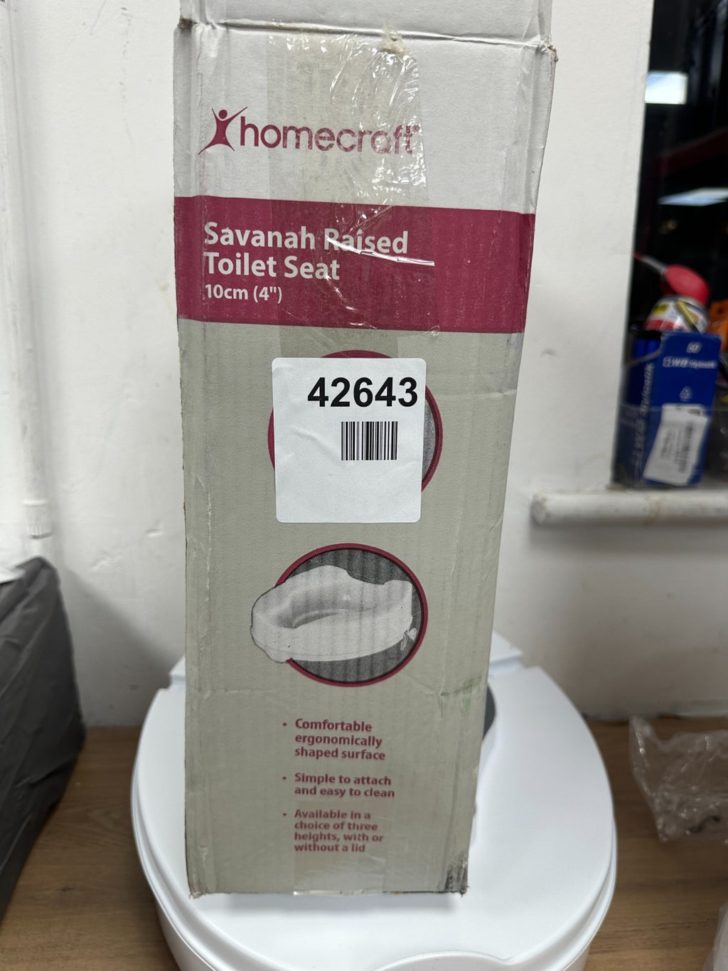 Homecraft Savanah Toilet Seat with Flap - White, 10cm