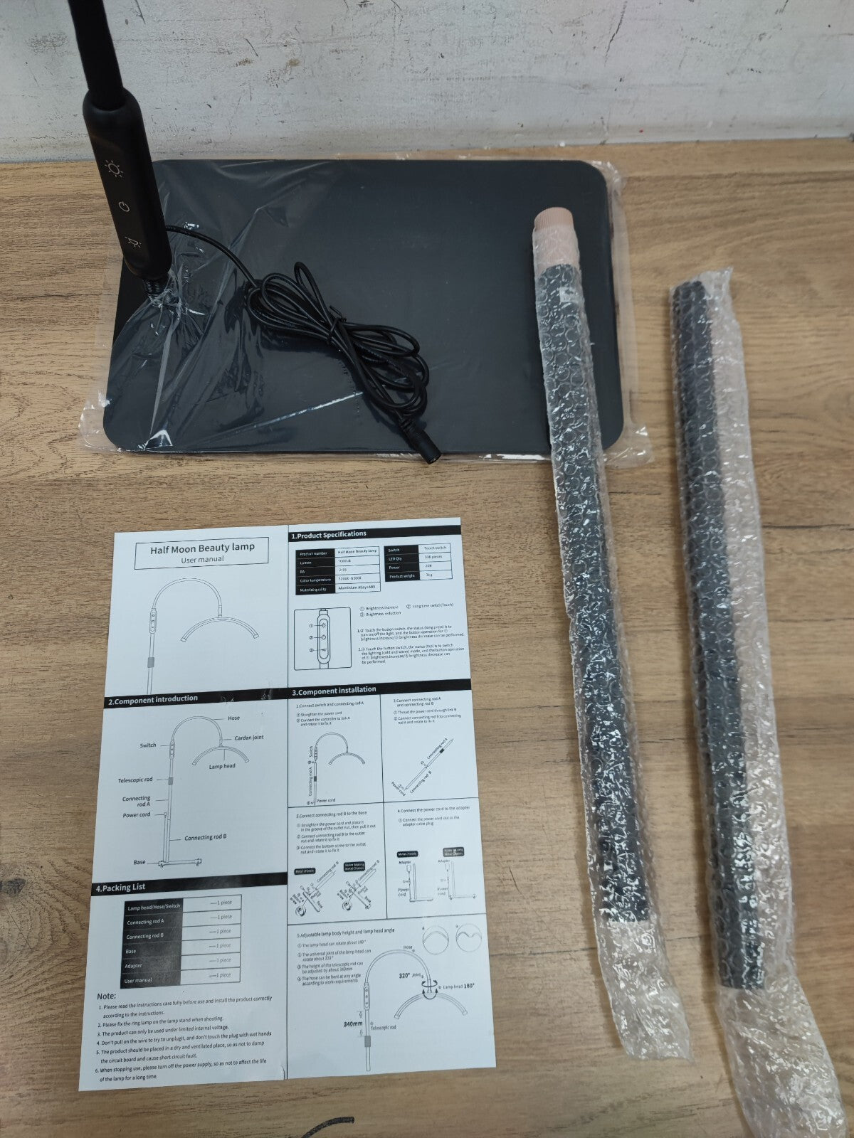 Half Moon LED Light,Beauty Lamp Floor Standing