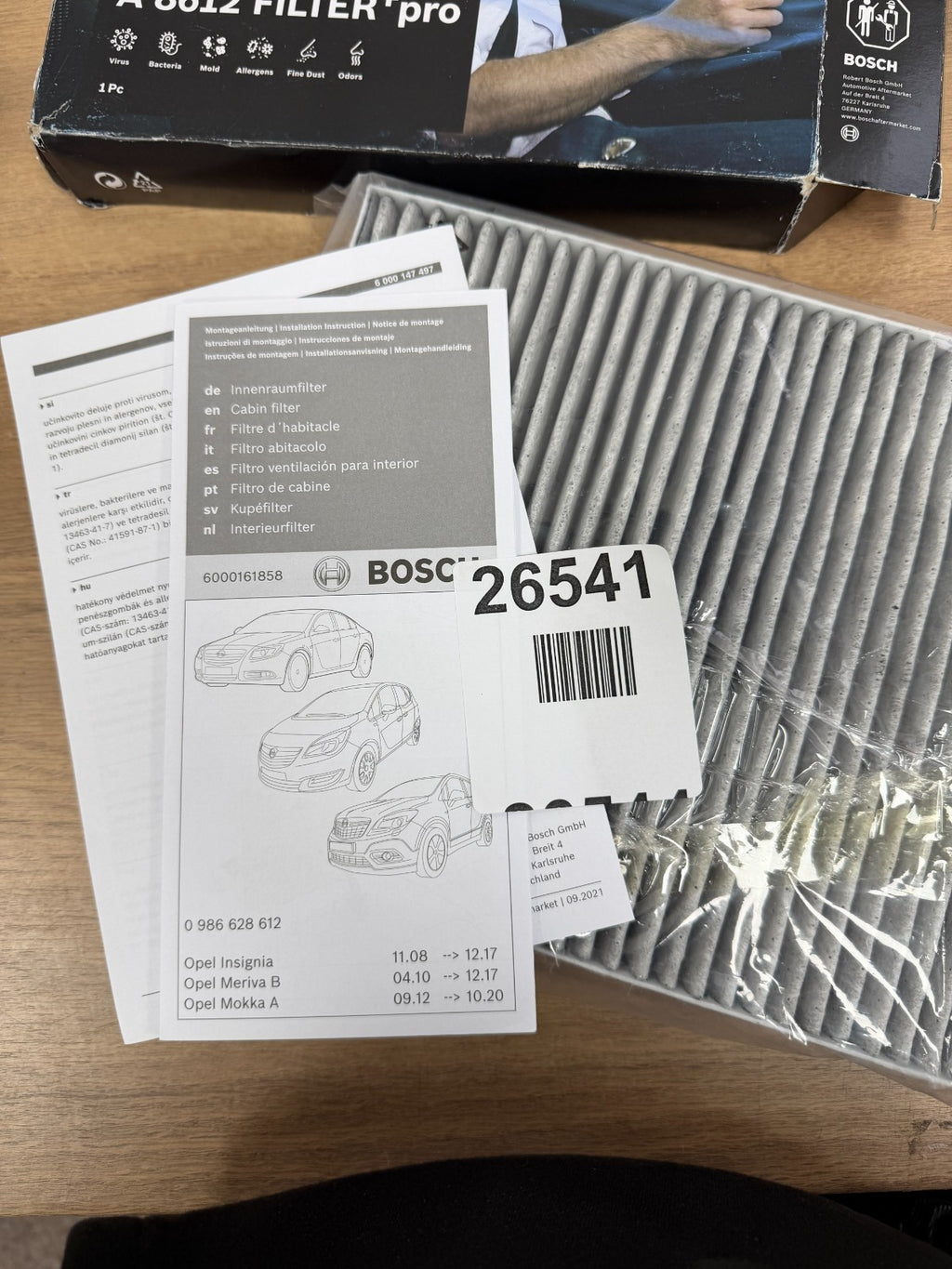 Bosch 0986628612 Cabin Filter
